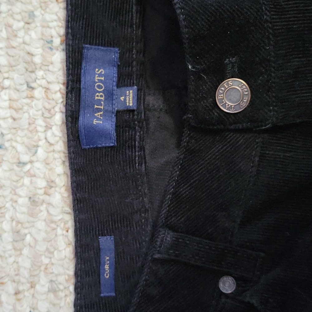 Talbots black corduroy jeans